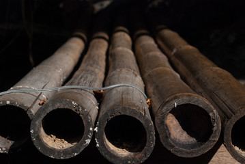 Bamboo flea combined together to strengthen.