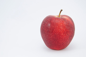 Red apple with white background