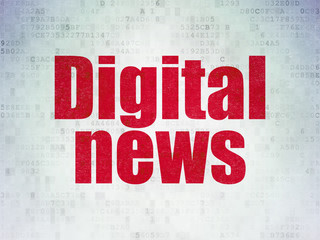 Fototapeta na wymiar News concept: Digital News on Digital Data Paper background