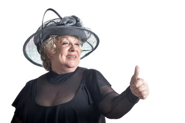 Senior woman in blouse