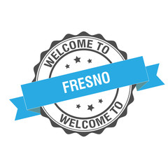 Welcome to Fresno stamp illustration