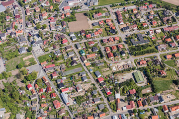 aerial view of the town center