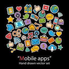 Mobile Apps.Scrapbook.Fashion patch badges collection.