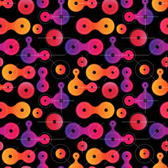Fototapeta premium Flat metaball seamless pattern
