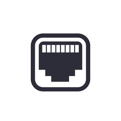 ethernet, network port icon - obrazy, fototapety, plakaty