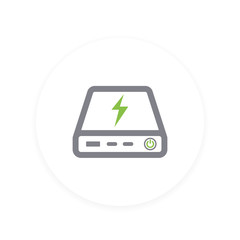power bank icon, portable charger