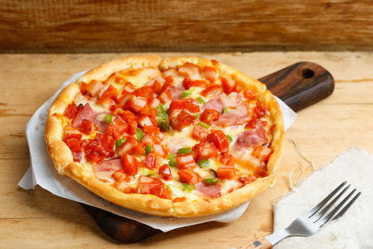 bacon chicken pizza