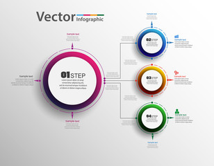  Steps abstract infographics number options template. Can be used for workflow layout, diagram, business step options, banner, web design. Vector eps 10