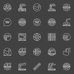 Made in China business icons