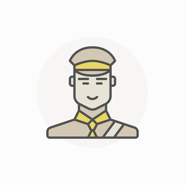 Customs inspector or officer icon