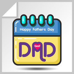 Two palms are hand-adult and childish. Icons for father's day or for birthday. Vector Isolated flat illustration.