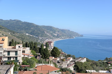 Obraz premium Küste bei Taormina, Sizilien