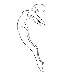 Silhouette of a girl ballet