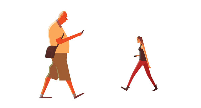 Walking with Cellphones