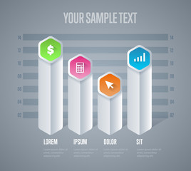 Abstract infographics elements concept with different stage and parts elements. Layout of data infographics. Timeline and steps graphic.