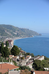 Fototapeta na wymiar Küste bei Taormina, Sizilien
