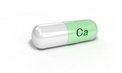 Pill Ca isolated on the white, 3d render