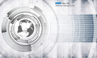 Abstract futuristic binary code