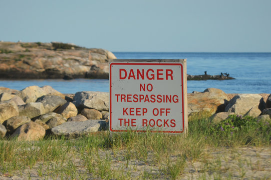 No Trespassing Private Beach Sign