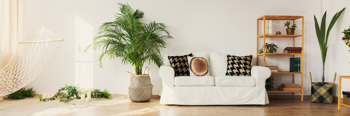 Wooden and white decor