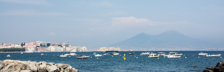 Fototapeta na wymiar View of Vesuvius volcano, Naples, Italy