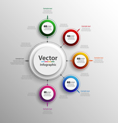 Abstract vector infographics number options template. Can be used for workflow layout, diagram, business step options, banner, web design. eps 10
