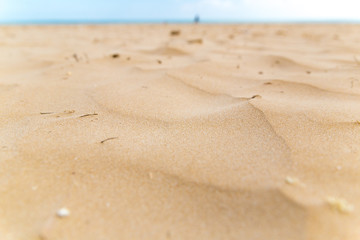 The sand in a sicilian beach close to the beginning of summer