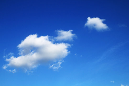 Small gray cloud on the blue sky