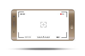 Obraz premium Viewfinder focusing screen vector illustration