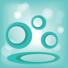 Background of turquoise decorative graphic elements abstract art creative modern vector. Element for design