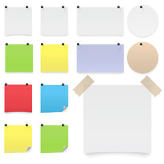 Colorfull and white stickers square