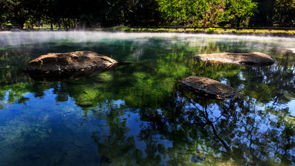 Fototapeta na wymiar Huai Mak Liam hot spring in Chiang Rai province of Thailand