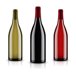 Mockup wine bottle. vector design.