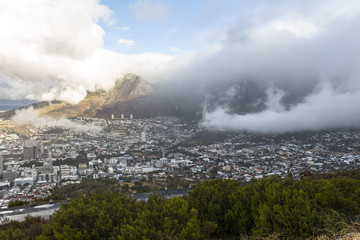 View on the city of Cape town from Signal hill