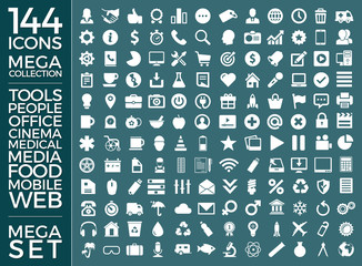 Set Of Icons, Quality Universal Pack, Big Icon Collection Vector Design Eps 10