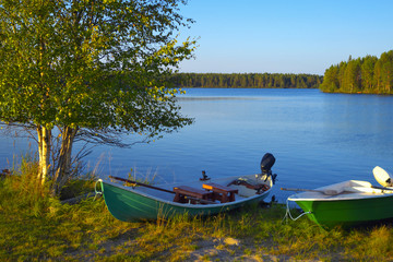 Fototapeta na wymiar Kuusamo Lake in Finland.