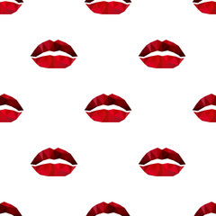 Obraz premium Polygonal lips pattern