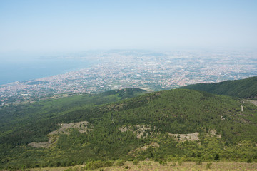 Fototapeta na wymiar Naples panorama from Vesuvius
