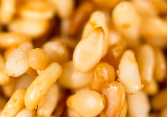 Sesame seeds as a background. macro