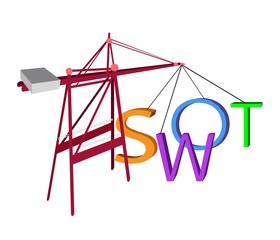 Red Crane Loading The SWOT Analysis Concept