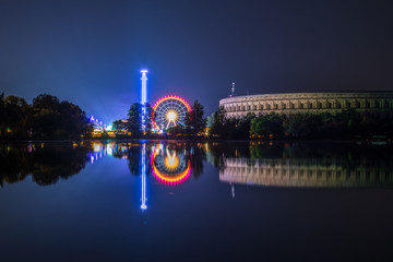 Spring fair in Nuremberg at night