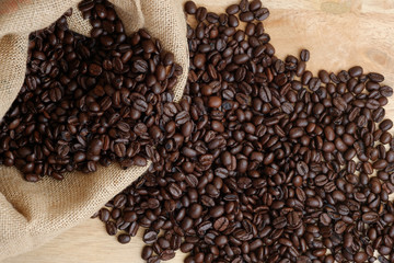 Medium roasted Arabica coffee beans