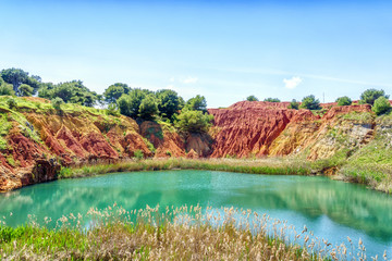 Bauxite Quarry Lake in Otranto, Italy