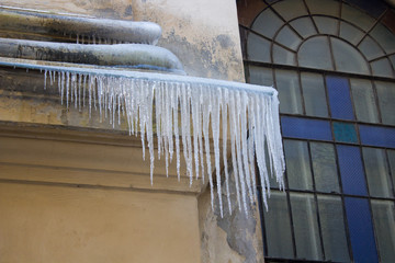 icicles from the roof