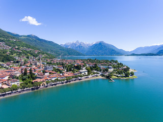 Fototapeta na wymiar Aerial view - Domaso - Como lake