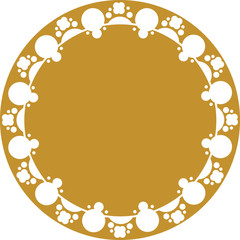 Creative Craft Round Paper. Round Cake Board. Wedding Gift Decoration. Vector illustration.