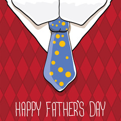 happy fathers day vector cartoon greeting card