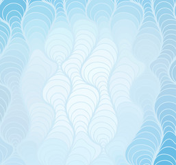 Vector wave background of doodle hand drawn lines