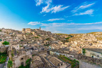 Obraz premium Matera (Basilicata) - The wonderful stone city of southern Italy, a tourist attraction for the famous 