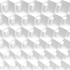 3d White Cubes Background